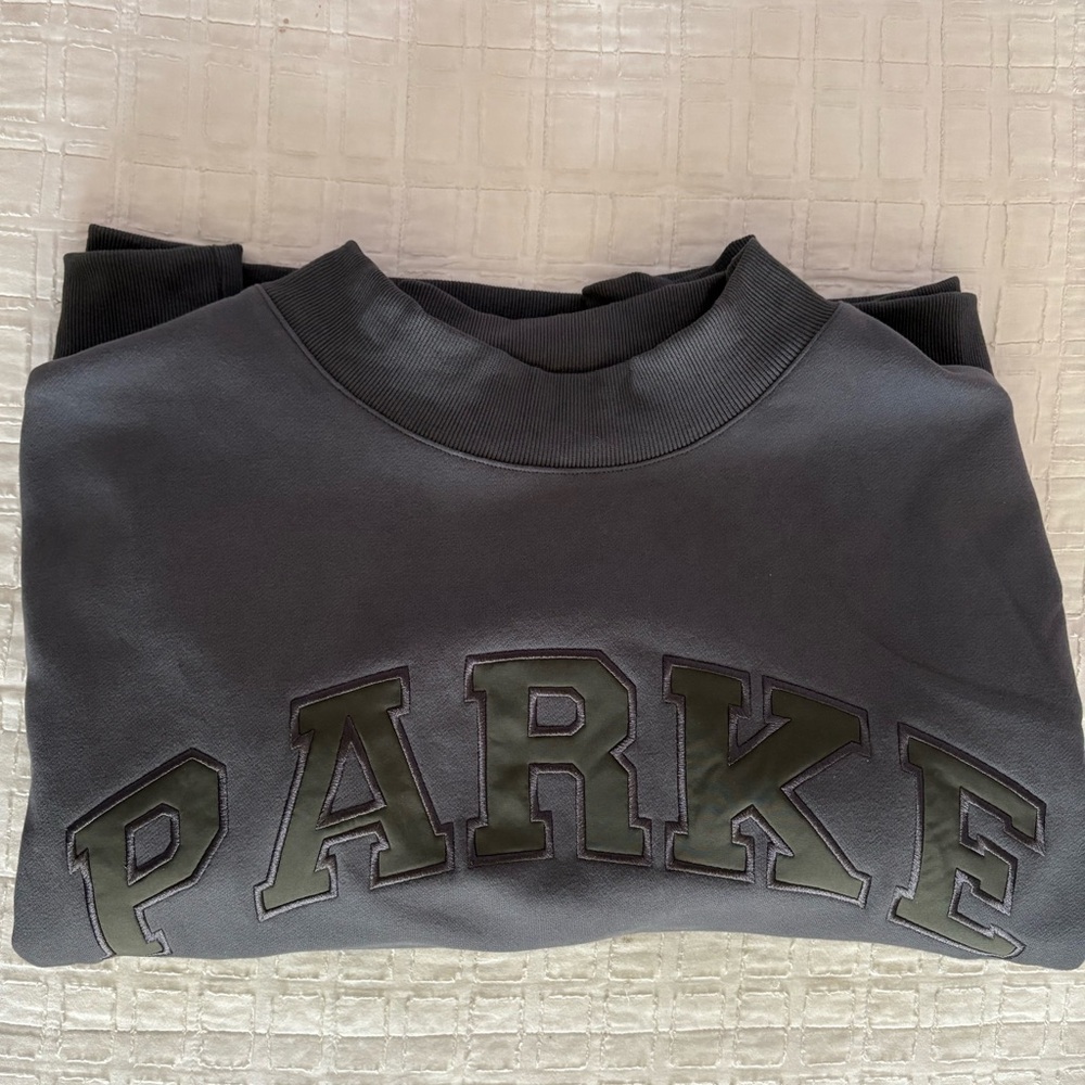 Parke Monochrome Varsity Mockneck Midnight NWT Size XXL